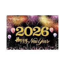 Banner De Fundo Para Festa De Ano Novo 2026, Decoração Para Celebração Em Família, Fundo Para Fotos