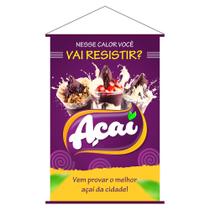 Banner de lona açaí 60x90cm