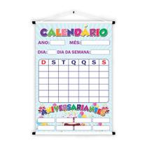 Banner de Lona Educativo Calendário Aniversariantes 1 70x55cm