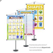 Banner de Lona Educativo Calendário Escolar Arco Íris Crianças Brincando - 85x60cm Banner de Lona Educativo Calendário Escolar Arco Íris Crianças Brincando - 85x60cm