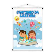 Banner de Lona Educativo Cantinho da Leitura 85x60cm Banner de Lona Educativo Cantinho da Leitura 85x60cm