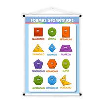 Banner de Lona Educativo Formas Geométricas 70x55 cm