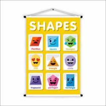 Banner de Lona Educativo Inglês Formas Geometricas - 85x60cm Banner de Lona Educativo Inglês Formas Geometricas - 85x60cm