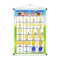 Banner de Lona Educativo Material Dourado - 85x60cm Banner de Lona Educativo Material Dourado - 85x60cm