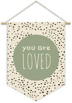 Banner de lona XYDEG Green Nursery Decor que você ama Banner de lona XYDEG Green Nursery Decor que você ama