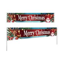 Banner De Natal 2025 Para Exterior VIKAMA Feliz Ano Novo 2026 Decoração Para Varanda Jardim Cerca