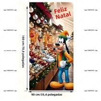 Banner De Natal Da Disney Mickey Minnie Para Porta, Decoração Interna E Externa Para Festas
