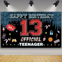 Banner de pano de fundo de aniversário PHXEY Official Teenager 13th