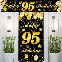 Banner de porta com decorações de aniversário 95º Feliz Aniversário