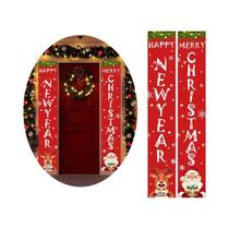 Banner De Porta Feliz Natal Decoração Para Casa 2025 Navidad Kerst Natal Noel Xmas Ano Novo 2026