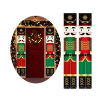 Banner Decorativo De Natal Com Soldado Quebra-Nozes Para Porta, Enfeites De Natal Para Casa,