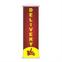 Banner Delivery Cliente Colorido Serviço 100X30Cm