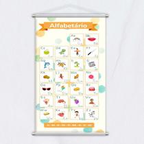 Banner Didático Escolar Alfabetário 4 Letras 80x50cm