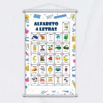 Banner Didático Escolar Alfabeto 4 Letras 120x65cm Banner Didático Escolar Alfabeto 4 Letras 120x65cm