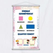 Banner Didático Escolar Formas Geométricas 120x65cm