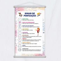 Banner Didático Escolar Sinais de Pontuação 120x65cm