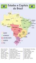 Banner Didático Mapa Dos Estados E Capitais Do Brasil - Loja Amoadesivos