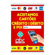 Banner Divulgação Aceitamos Cartões e Pix