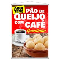 Banner Divulgação Padaria Lanchonete Pão de Queijo com Café - Layke - Decoração Criativa