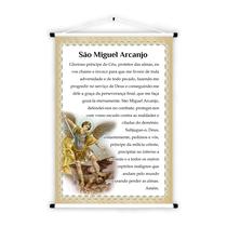 Banner Educativo Bíblico Religioso Oração São Miguel Arcanjo Quaresma - 85x60cm