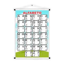 Banner Educativo em Lona Alfabeto Letras Cursivas e Forma