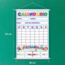 Banner Educativo em Lona Calendário e Aniversariantes - 85x60cm Banner Educativo em Lona Calendário e Aniversariantes - 85x60cm