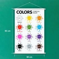 Banner Educativo em Lona Colors Inglês - 85x60cm Banner Educativo em Lona Colors Inglês - 85x60cm