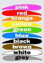 Banner Educativo em Lona Inglês Aprendendo Cores Diversas 70x55cm Banner Educativo em Lona Inglês Aprendendo Cores Diversas 70x55cm