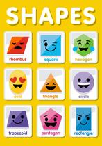 Banner Educativo em Lona Inglês Formas Geométricas -85x60cm Banner Educativo em Lona Inglês Formas Geométricas -85x60cm