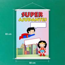 Banner Educativo em Lona Super Ajudantes 70x55 cm