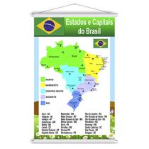 Banner Educativo Estados Capitais do Brasil Didático 60x90cm
