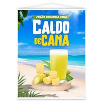 Banner em Lona Com Bastão 60x80cm - Caldo De Cana Banner em Lona Com Bastão 60x80cm - Caldo De Cana