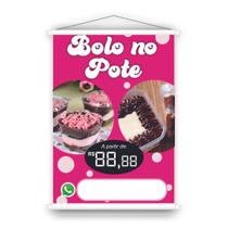 Banner em lona de Bolo de Pote. Uso interno e externo