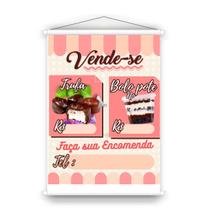 Banner em lona de Bolo Trufa. Uso interno e externo