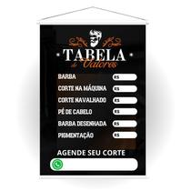 Banner em lona para barbearia com preço editável. Uso interno e externo