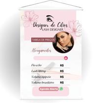 Banner em Lona para Designer de Cílios / Lash Designer Uso interno e externo