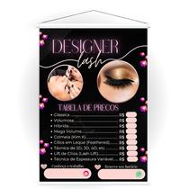 Banner em Lona para Designer de Cílios / Lash Designer Uso interno e externo