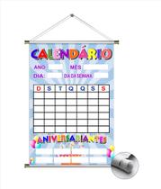 Banner Escolar Didático Calendrio 2 - tam. 60x80cm