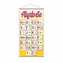 Banner Escolar Pedagógico Alfabetário 4 Letras 120X65Cm Banner Escolar Pedagógico Alfabetário 4 Letras 120X65Cm