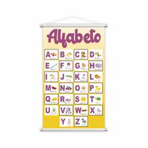 Banner Escolar Pedagógico Alfabetário 4 Letras 80x50cm