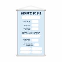Banner Escolar Pedagógico Palavras do Dia Sílabas 120x60cm