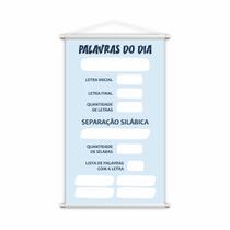 Banner Escolar Pedagógico Palavras do Dia Sílabas 80x50cm - PlimShop