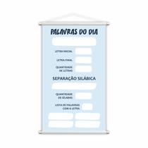 Banner Escolar Pedagógico Palavras do Dia Sílabas 80x50cm