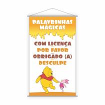 Banner Escolar Pedagógico Palavrinhas Mágicas 120X65Cm