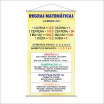 Banner Escolar Pedagógico Regras Matemáticas Operação - Plinplin