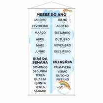 Banner Estações + Meses Do Ano + Dias Da Semana 80X50Cm