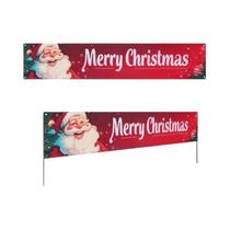 Banner Externo De Natal 2025 VIKAMA Feliz Ano Novo 2026 Decoração Para Varanda E Cerca De Jardim