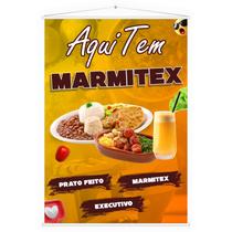 Banner Faixa Delivery Marmitex Comida Restaurante Refeição Prarto Feito alta qualidade Lona 44g 100x70