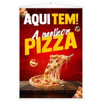 Banner Faixa Fachada Lona Pizza Pizzaria Lanchonete 100x70
