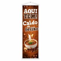 Banner Faixa Lona Aqui Tem Caldo de Feijão Inverno 100x30 Banner Faixa Lona Aqui Tem Caldo de Feijão Inverno 100x30